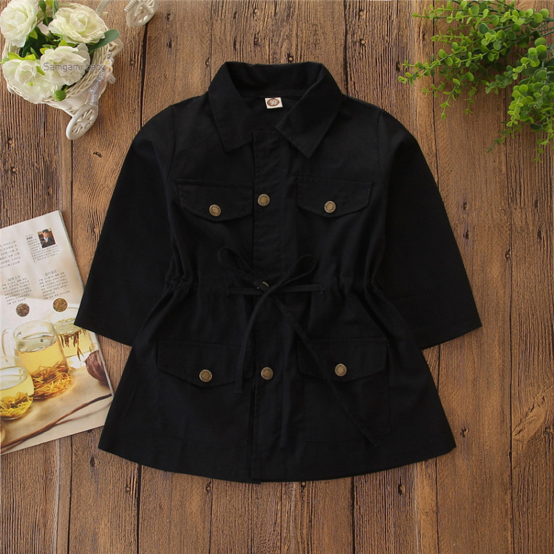 Latest Design Fashion Long Sleeves Toddler Girls Camouflage Printed Girls' Dust Kids Coat
