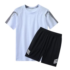 Conyson Wholesale Custom New Arrival Polyester Jogging Sportswear Gym Tracksuit And Short 2 Piece Shorts Track Suit Men T Shirt