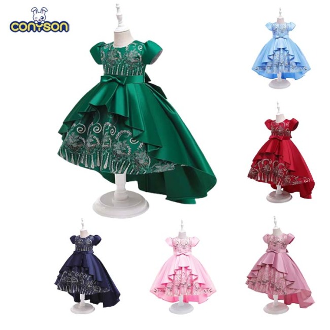 Conyson 2023 Little Kids Ball Gown Flower Girls Christmas Short Evening Frock Design Baby Birthday Party Princess Dresses