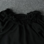 Hot-selling Chiffon Collar Kids Off Shoulder Outfit Girls Boutique Clothing Two Piece Set Children
