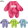 Conyson custom Made Outdoor toddler fall jogger solid Baby Kids clothing Tracksuits Wholesale boys girls Sweatsuit Clothes Sets