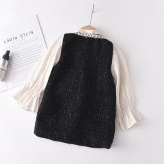Conyson Hot Sell Girls Birthday Party Wedding Long Sleeve Black Vintage Fairy Frocks Kids Autumn Princess Elsa Dress