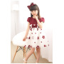 Conyson hot sale summer leisure polyester Girls Dress print casual bowknot pure color Girl sunflower Dress Korean Girl Dresses