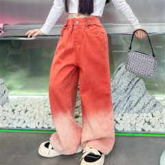 Conyson Hot sale good quality autumn winter fashion boutique designer Kids loose Pants Children denim Trousers girls jeans
