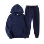 Wholesale Winter Casual Solid Hoodie Women Ladies Two Pieces Jogger Set Womens Sweat Sweatsuit 2 Piece Tracksuit Sets