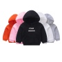 High quality spring fall children casual hoodies boys hoodies 100% cotton for kids baby hoodie t logo customization