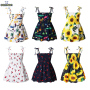 Conyson Sleeveless Girls Sweet Summer Kids Clothes lovely Princess skirt Kids Girls Printed Pompous Dress
