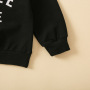 Conyson high quality solid color korea fall children printed unisex kids fashion boutique clothing boy girls cotton clothes sets