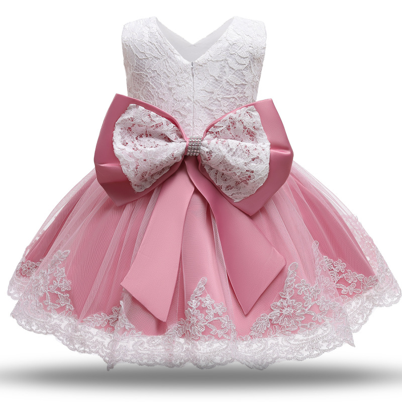 New Baby Full Moon Dress Baby Girls Dresses Net Yarn Print Baby Dress Skirt