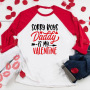 Conyson 2022 Daddy's Little Valentine Kids Girl Boys Clothing Tops Red Love Heart Long Sleeve Print Girls Blouses&Shirts Outfit