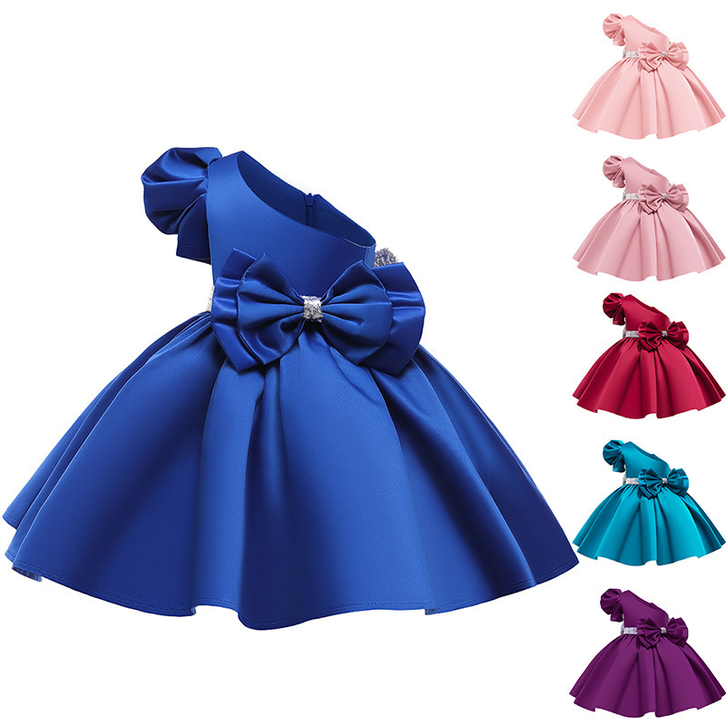 Conyson New Style Wedding polyester Frock baby Kids Girls Birthday Party Princess dress gowns wear clothing full Girls Dresses