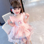 Girls Clothes 2022 New Summer Princess Dresses Flying Sleeve Kids Dress Unicorn Party Baby Dresses for Children Clothing 3-8Y