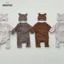 Conyson Wholesale Infant Girls Clothes Sets Cotton Solid Clothing With Bear Hat Pants Newborn Unisex Baby Romper Suit
