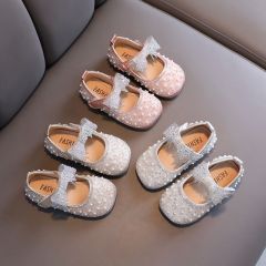 Conyson Fashion Factory Direct Princess Bow Baby Princess Dress Shoes Sweet Bow Infant Prewalker Soft Sole Baby Girls Shoes