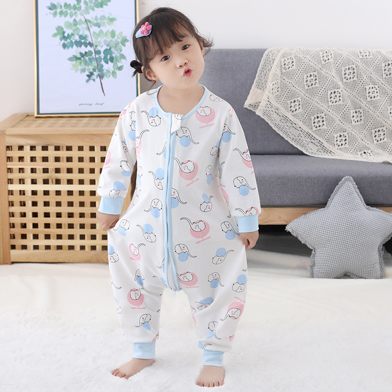 Conyson Infant Printed Cartoon Rompers Newborn Baby Outfit Spring Fall Clothes Kids Boys Girls Cotton Long Sleeve Zipper Romper