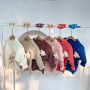 Spring Cute Bear Pocket Toddler Girls Pullover Sweater Solid Color Custom Kids Knit Sweaters Kids Wholesale Sweater