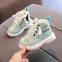 Conyson rts hot sale winter Korean fashion design child embroidery flower kids girl Outdoor snow walking warm Martin boot shoes