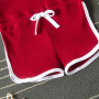 Conyson Summer Sling Shorts Girls' Fashion Sports Beach Pants Clothing Jumpsuit Solid Bowknot Tank Top Knit Kids Girl Sweatshirt
