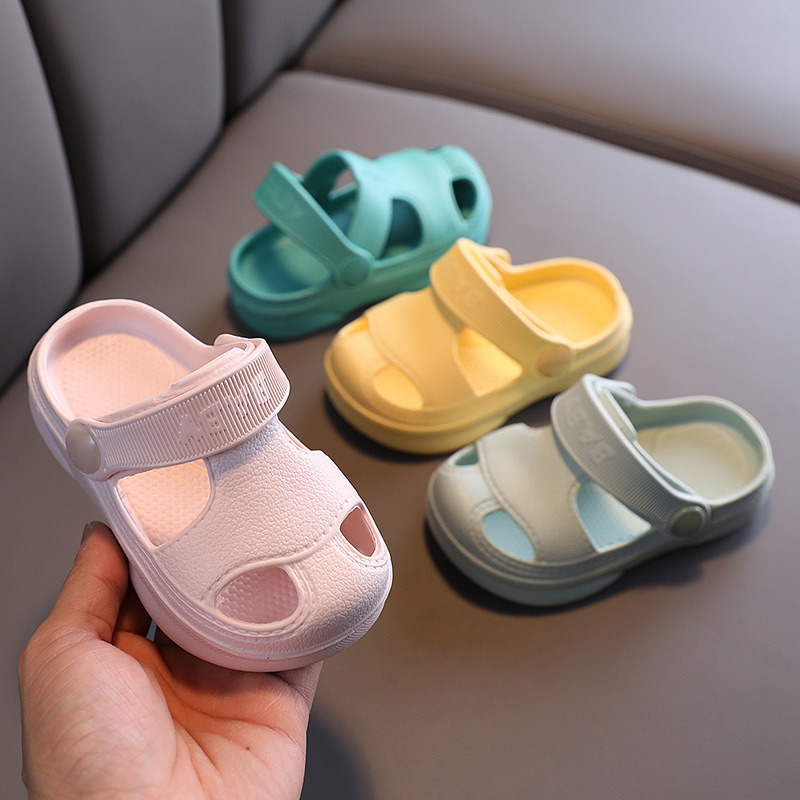 Conyson Summer New Baby Hole Shoes Children Non -slip Soft Floor Old Boys Girls Beach Sandals 1-5Y Unisex Slippers