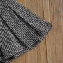 Conyson Toddler Girl One Shoulder Shirts Tops+Buttons Pleated Skirts 2pcs Set Baby Girls Long Sleeve High Waist Boutique Outfit