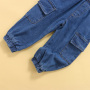 Conyosn New Hot Sale Summer Fashion Baby Girls Clothes Sets 2pcs Lace Floral Off Shoulder Short Sleeve T-Shirts Blue Denim Pants