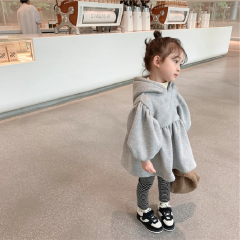 Conyson wholesale korean fashion boutique designers toddler Baby kids Girl cotton clothes Long Sleeve fall Winter dress clothing