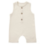 Conyson Customized Cotton And Linen Solid Color Baby Jumpsuit Suit Crawling Jumpsuit Baby Clothes newborn Romper