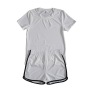 Online hot sale korea summer Custom logo Made Outdoor women's soild color Clothes sport suit clothing two-piece adult short Sets