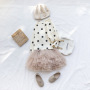 Wholesale A-Line Solid Color Polyester Mesh Fluffy Kids Girls Tutu Pink Ballet Tutu Skirts