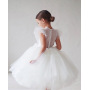 Conyson high quality costume elegant summer boutique yarn flying sleeve dancing princess dresses tulle host evening dress