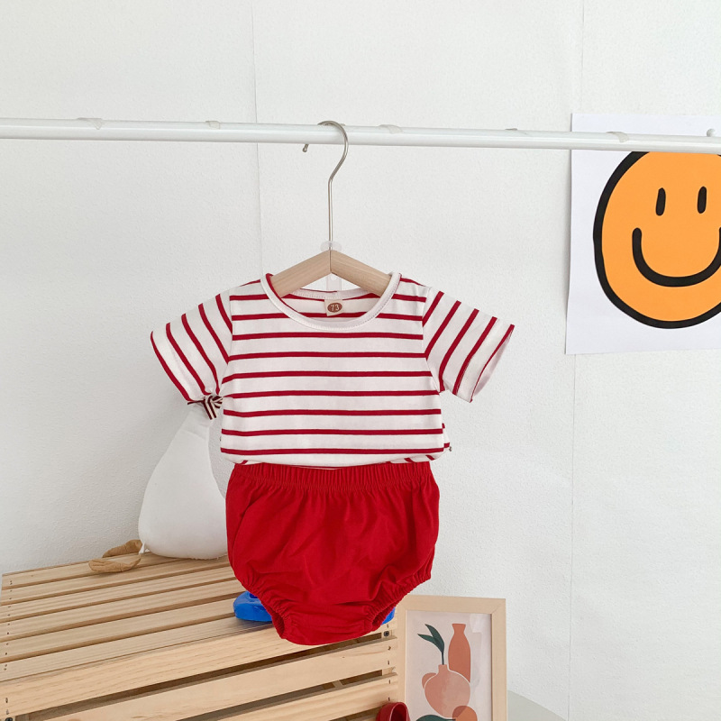 Conyson ins Fashion cotton Summer Casual children tshirt Pants 2 Piece Suit wear Toddler baby Boys girl's shorts clothing sets