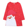 Conyson Hot Sale Sweet Autumn Winter Christmas Long Sleeves Infant Skirt Pure Cotton Baby Santa's New Year Girl's Striped Dress