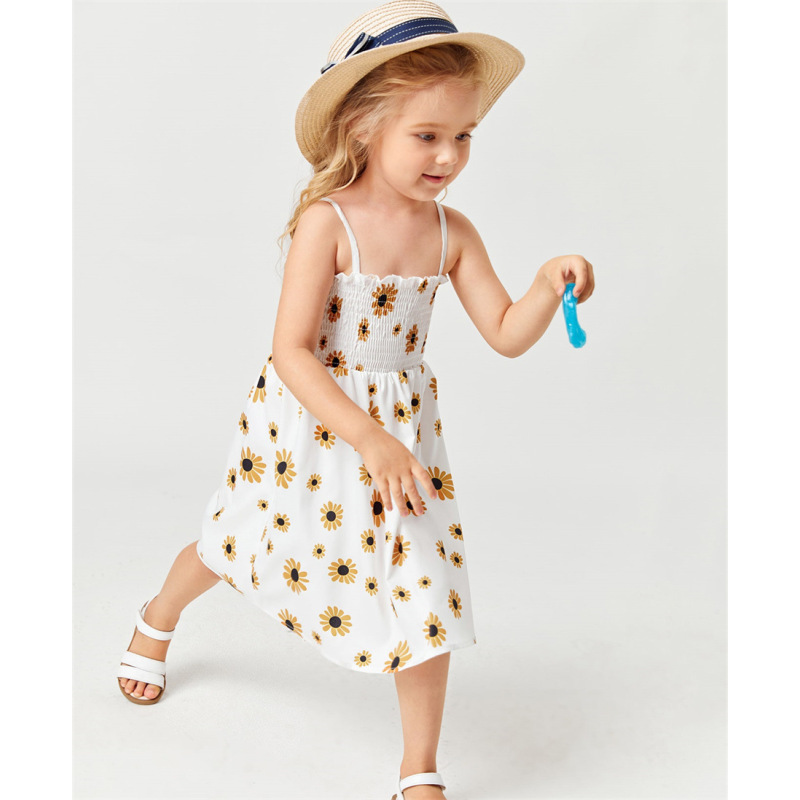 Conyson Baby Girls Sleeveless Flower Print Dresses Children Clothes Summer Princess Skirt Kids Party Ball Pageant Dress Outfit