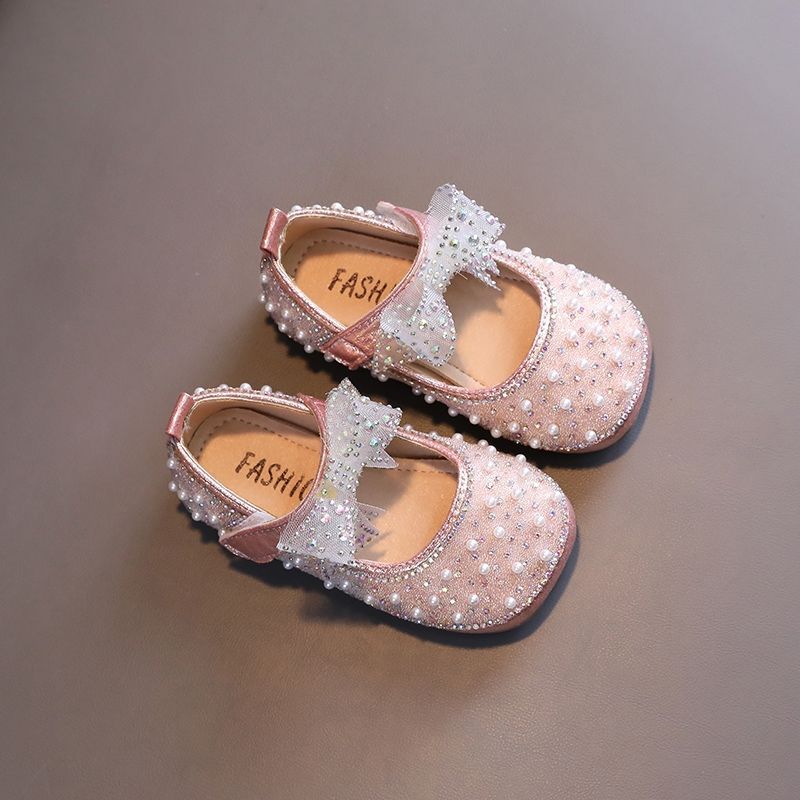 Conyson Fashion Factory Direct Princess Bow Baby Princess Dress Shoes Sweet Bow Infant Prewalker Soft Sole Baby Girls Shoes