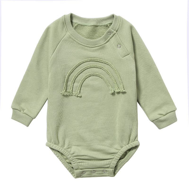 Conyson Wholesale Spring Autumn baby clothes Unisex Cotton Button Long Sleeve Bodysuit Premium Baby Romper For toddler
