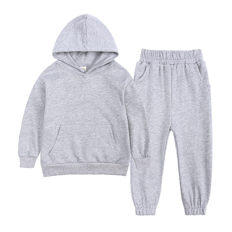 Conyson Wholesale Casual Long Sleeve Outdoor Kids Clothing Suits Customize Boys and Girls 2Pcs Unisex Children Clothing Set