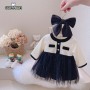 Conyson Wholesale Cotton Children Designs Clothing Kids Winter Plush Casual Cute Soft Toddler 8M-5Y Girls Dresses