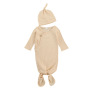 Wholesale Custom 100% Cotton Organic Newborn Baby Bodysuit Long Sleeve White Smock Baby Boy Clothing Romper