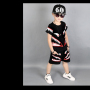 High Quality Short Sleeve Cartoon Children Summer Suit Kids Boy 2 Pieces Clothing Set