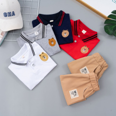 Conyson Summer Newborn Bulk Boutique Fashion Kids Clothing Suits 0-6 Years Little Boys Blouse Shorts 2 Pieces Kids Sets
