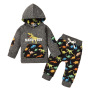 Conyson hot sale rts toddler baby Christmas fashion boy girls' infant kids clothes suit 100% cotton boutique romper clothing set