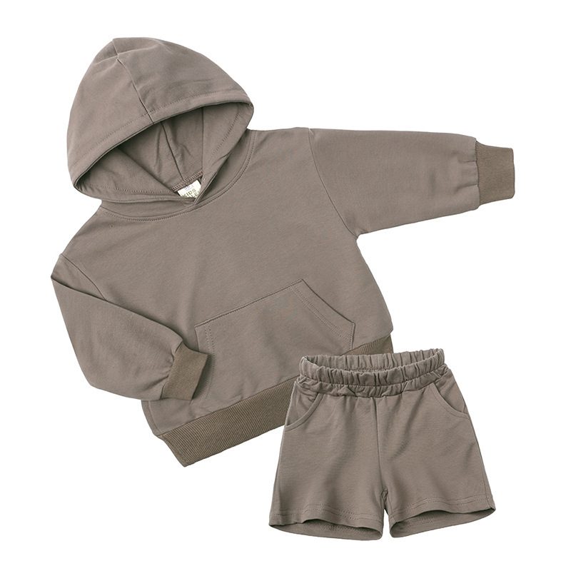Conyson custom Made Outdoor hoodie jogger solid suits Baby kids designer Clothes boys clothing Tracksuits Sweatsuit shorts Sets