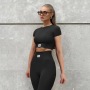 Conyson Wholesale Athletic Clothing Ladies Gym Fitness Sports Workout Yoga Clothes Activewear Seamless Women Crop Top Yoga Set