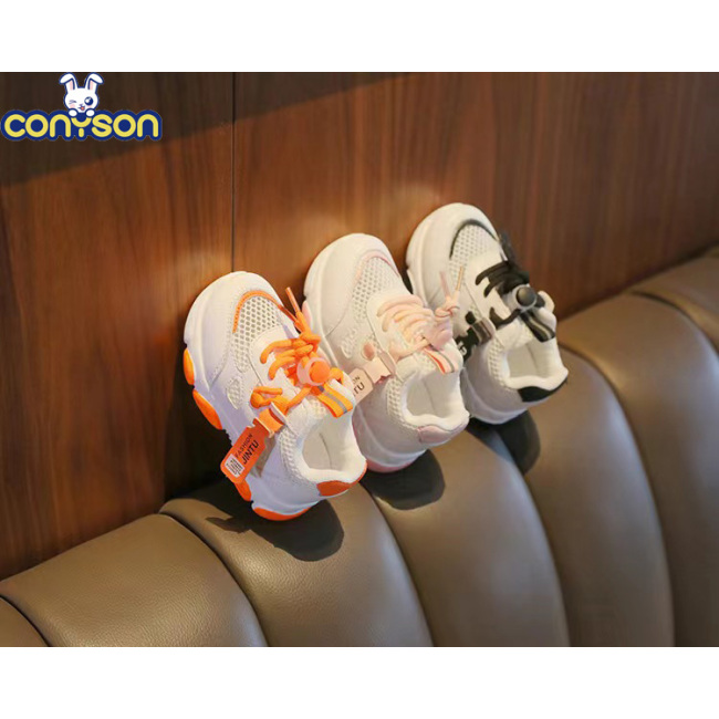 Conyson New Style Summer Mesh Breathable Soft Walking Style Low Top Designer Size 21-30 Kids Shoes Boys Girls Casual Shoes