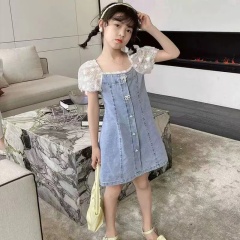 Conyson 2023 New Frock Design Toddler Baby Girl Birthday Party Sofia Cowboy Clothing Puff Sleeves Princess Elsa Dress