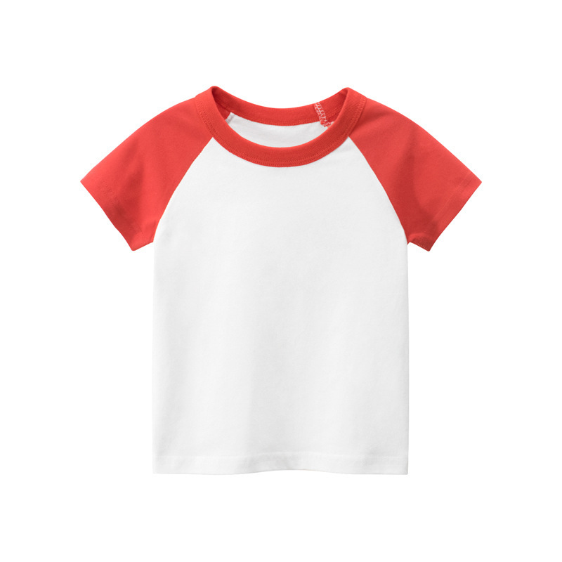 Conyson Wholesale Hot Summer Kids Clothes Unisex Baby Boys and Girls Custom Logo Cotton Patchwork Short Sleeve T-shirt Shorts