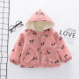 Factory Supply Warm And Soft Hooded Zipper Kid Cartoon Coat Kids Girls Jacket Children Winter clothing
