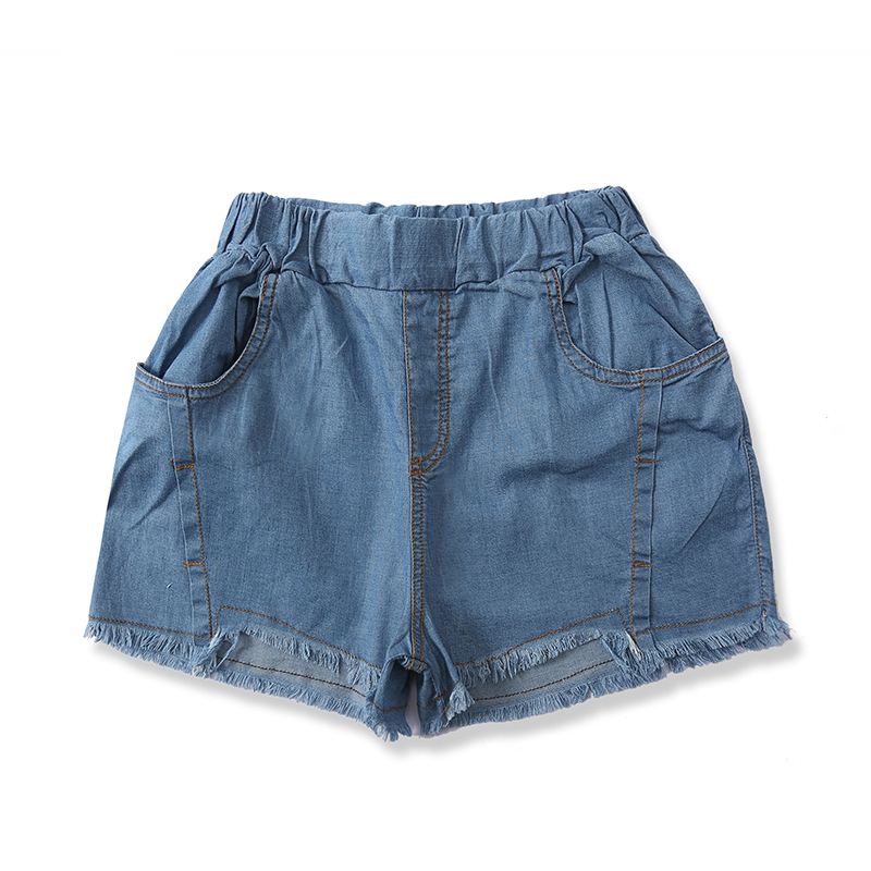 Custom 3-8Years Casual Pockets Washed Kids Summer Jean Shorts Little Girls Shorts For Kids