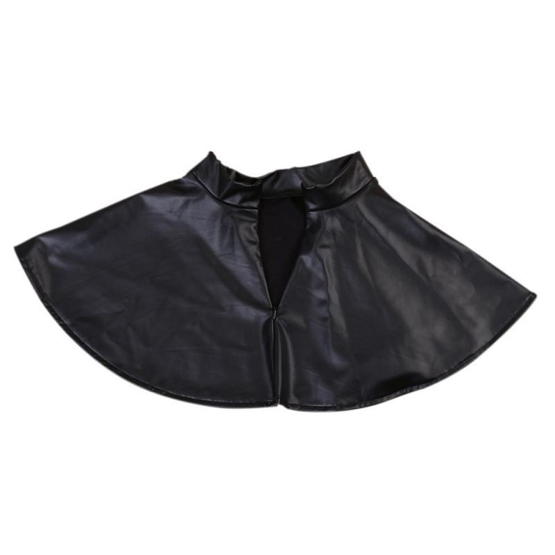 Conyson Wholesale Short Sleeve Pu Leather print logo Skirt Korean Child Girls Summer 2Pcs Clothes Clothing Set