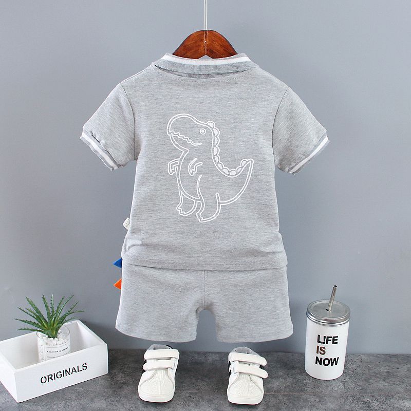 Conyson Summer Newborn Bulk Summer Boutique 2023 Baby Boy Cotton Toddler Clothinhg Suit 1-5 Years Boys Shorts And Shirt Set